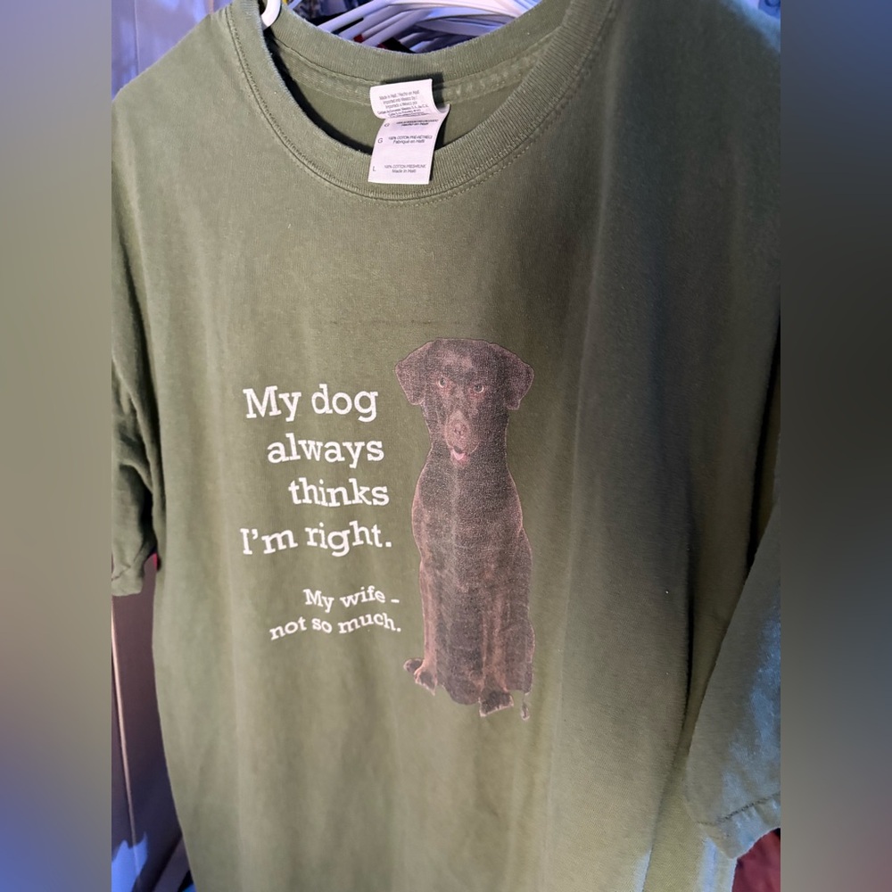 my dog always thinks i’m right.
my wife- not so much